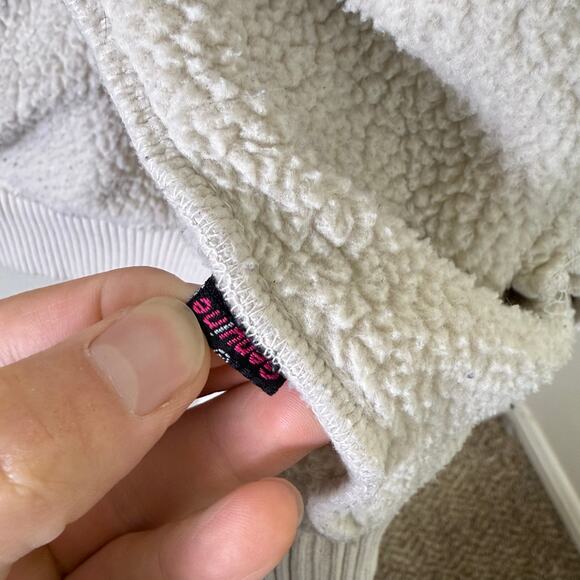 Volcom Jacket Womens L white Fleece Sherpa Lined Full Zip Outdoors workwear - Picture 5 of 8